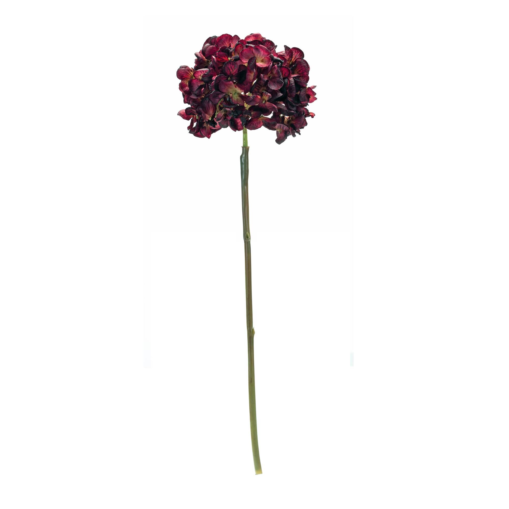22.75" Deep Red Hydrangea Flower Stems, 6ct.